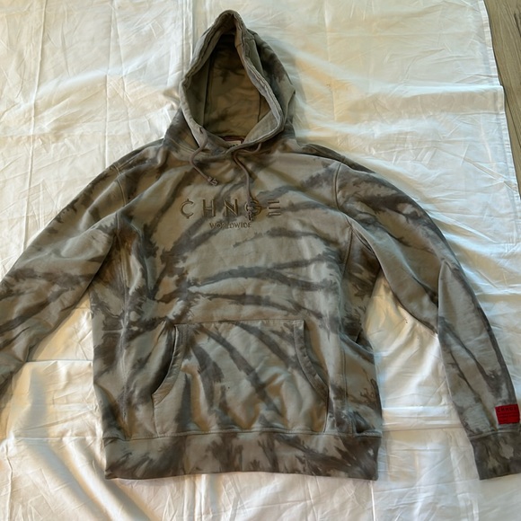 CHNGE Other - CHNGE Tie-Dye Hoodie in Olive Green and Charcoal
